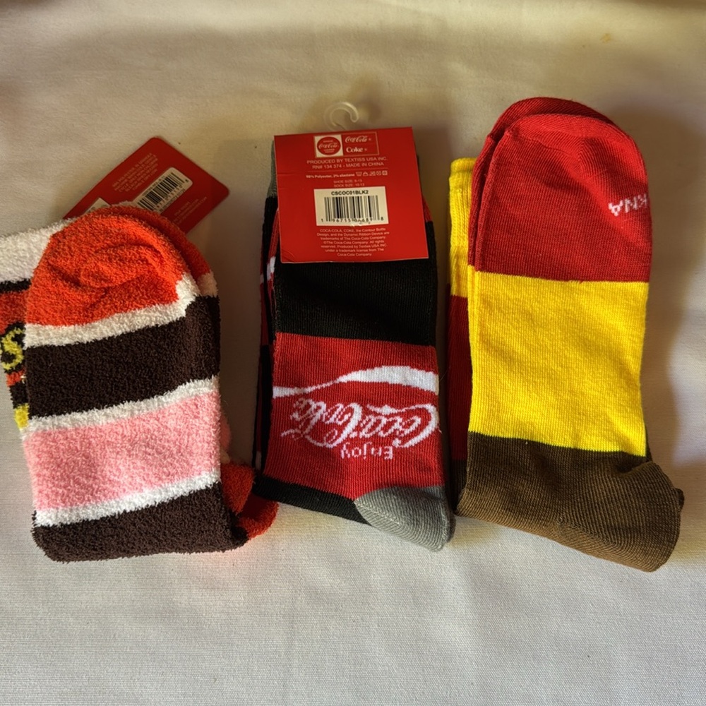 Reese's, Coca-Cola, and Pringles Crew Socks - Multi-Color Pack - Picture 2 of 4